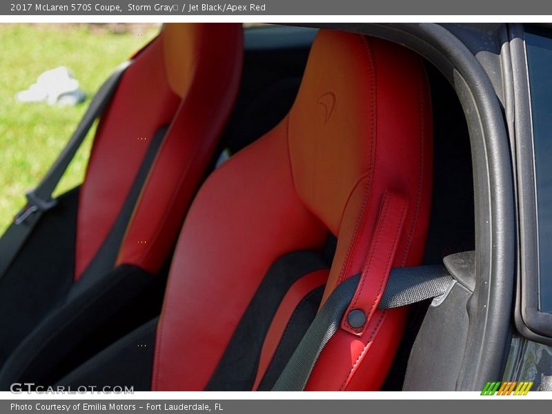 Storm Gray	 / Jet Black/Apex Red 2017 McLaren 570S Coupe
