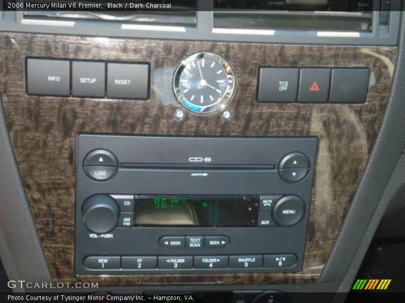 Black / Dark Charcoal 2006 Mercury Milan V6 Premier