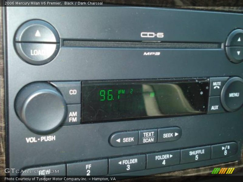 Black / Dark Charcoal 2006 Mercury Milan V6 Premier