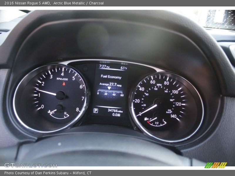 Arctic Blue Metallic / Charcoal 2016 Nissan Rogue S AWD