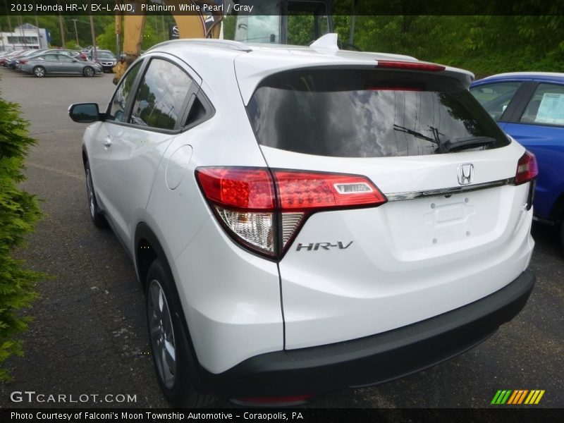 Platinum White Pearl / Gray 2019 Honda HR-V EX-L AWD