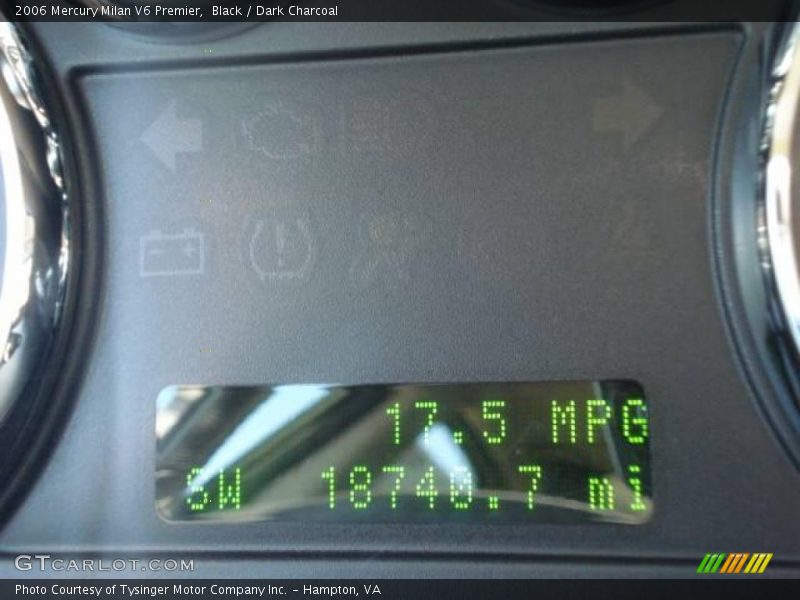 Black / Dark Charcoal 2006 Mercury Milan V6 Premier