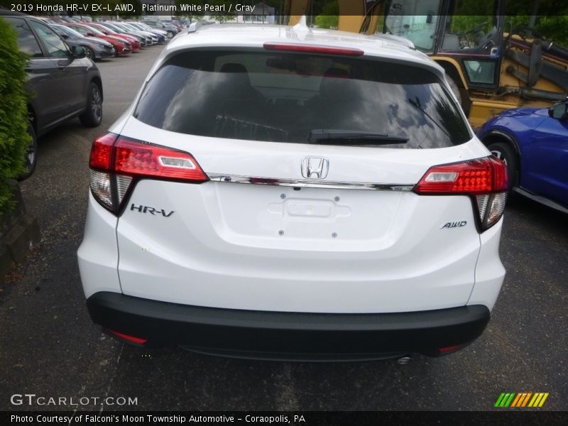 Platinum White Pearl / Gray 2019 Honda HR-V EX-L AWD