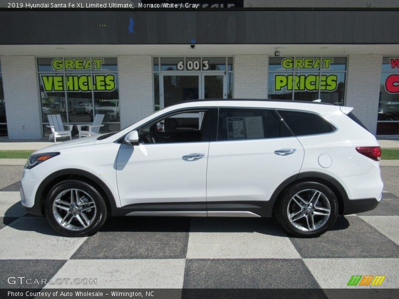 Monaco White / Gray 2019 Hyundai Santa Fe XL Limited Ultimate