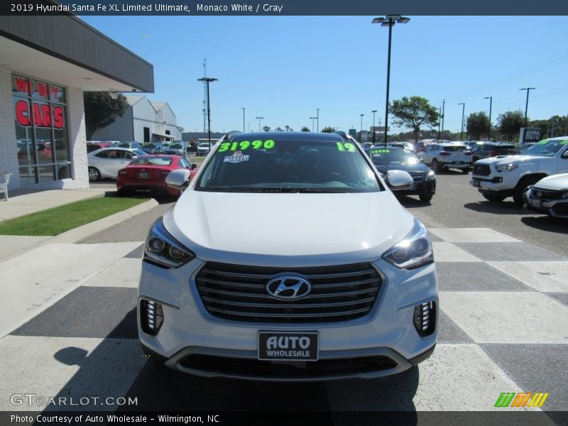 Monaco White / Gray 2019 Hyundai Santa Fe XL Limited Ultimate