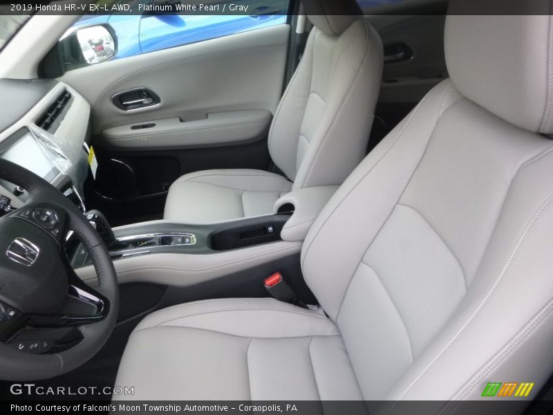 Platinum White Pearl / Gray 2019 Honda HR-V EX-L AWD