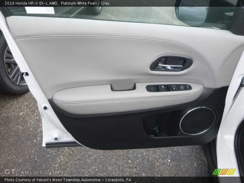 Platinum White Pearl / Gray 2019 Honda HR-V EX-L AWD