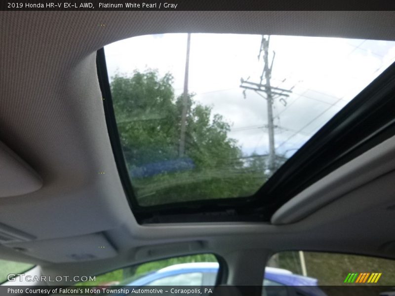 Platinum White Pearl / Gray 2019 Honda HR-V EX-L AWD