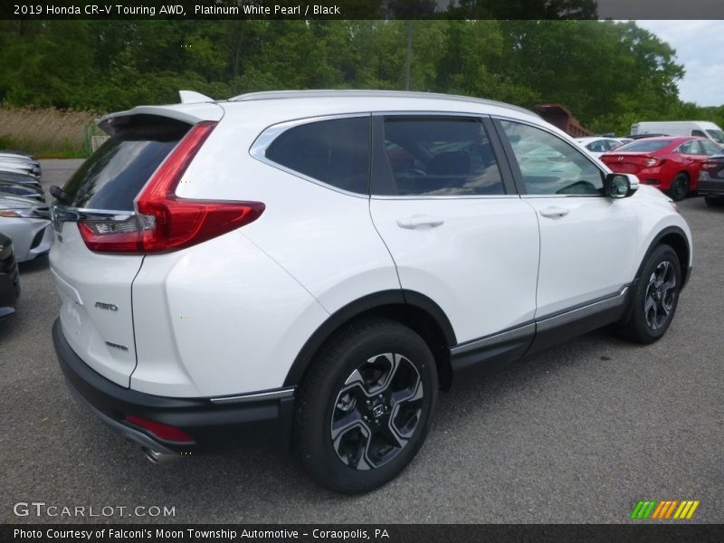 Platinum White Pearl / Black 2019 Honda CR-V Touring AWD