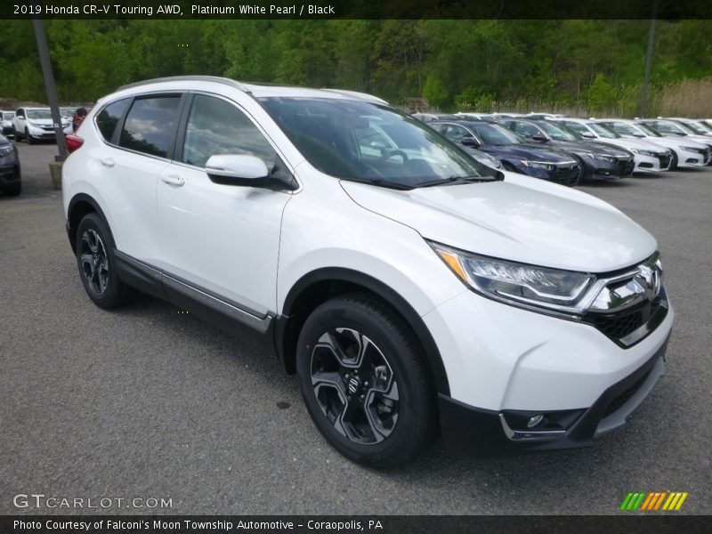 Platinum White Pearl / Black 2019 Honda CR-V Touring AWD