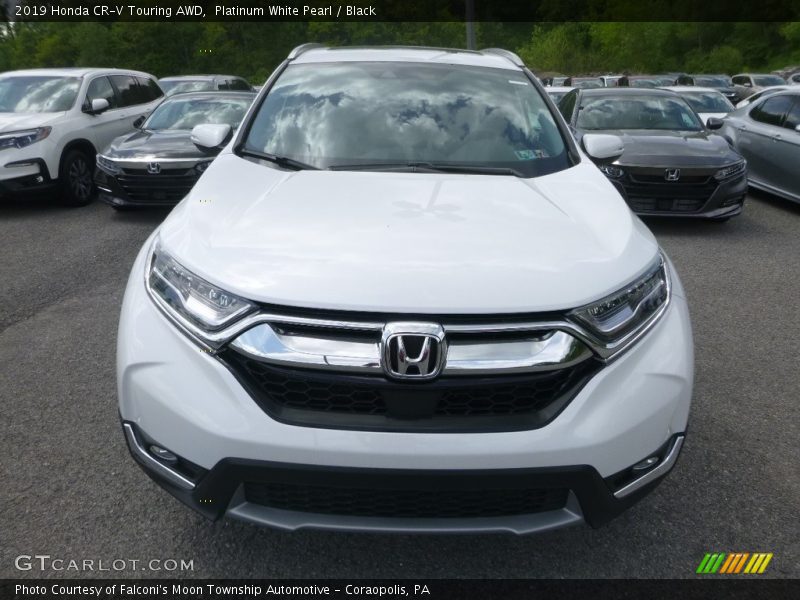 Platinum White Pearl / Black 2019 Honda CR-V Touring AWD
