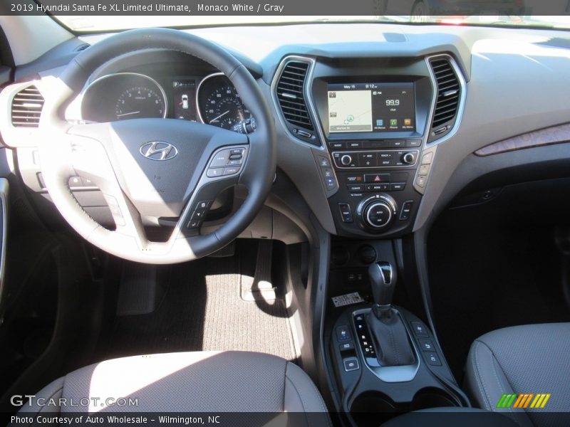 Monaco White / Gray 2019 Hyundai Santa Fe XL Limited Ultimate