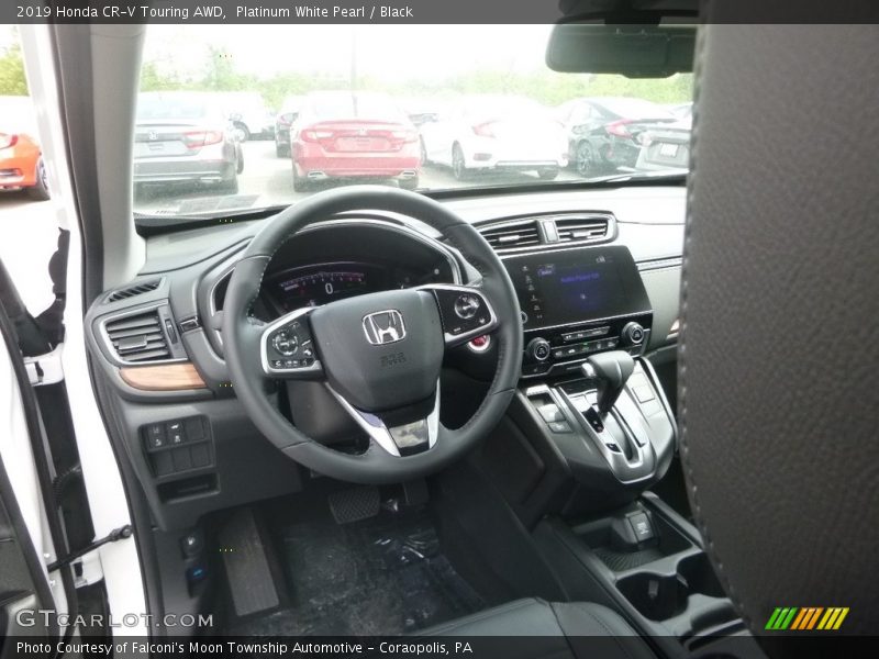Platinum White Pearl / Black 2019 Honda CR-V Touring AWD