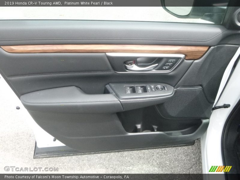 Platinum White Pearl / Black 2019 Honda CR-V Touring AWD