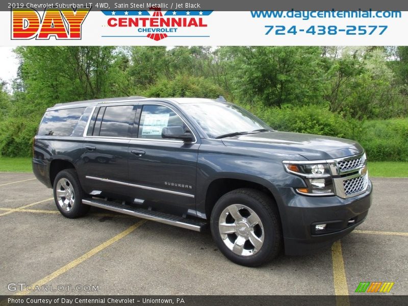 Satin Steel Metallic / Jet Black 2019 Chevrolet Suburban LT 4WD