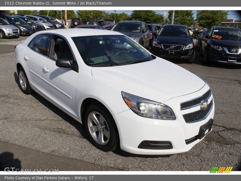 Summit White / Jet Black/Titanium 2013 Chevrolet Malibu LS