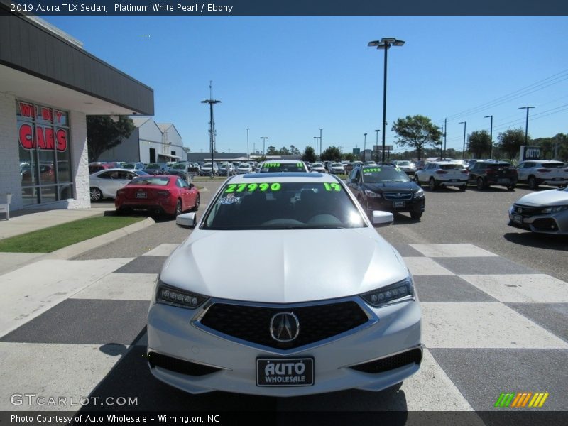 Platinum White Pearl / Ebony 2019 Acura TLX Sedan