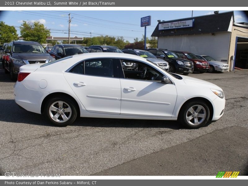 Summit White / Jet Black/Titanium 2013 Chevrolet Malibu LS