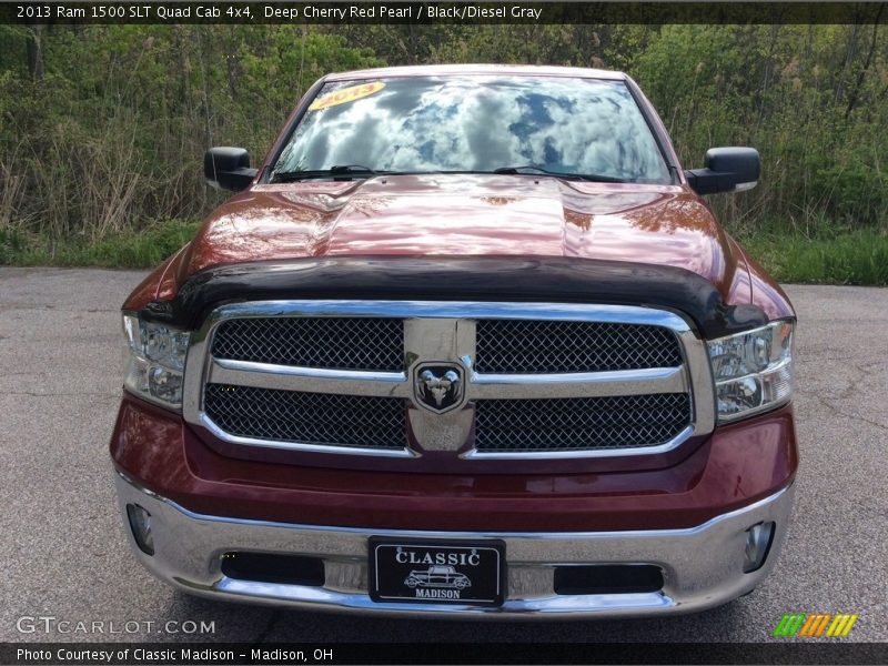 Deep Cherry Red Pearl / Black/Diesel Gray 2013 Ram 1500 SLT Quad Cab 4x4