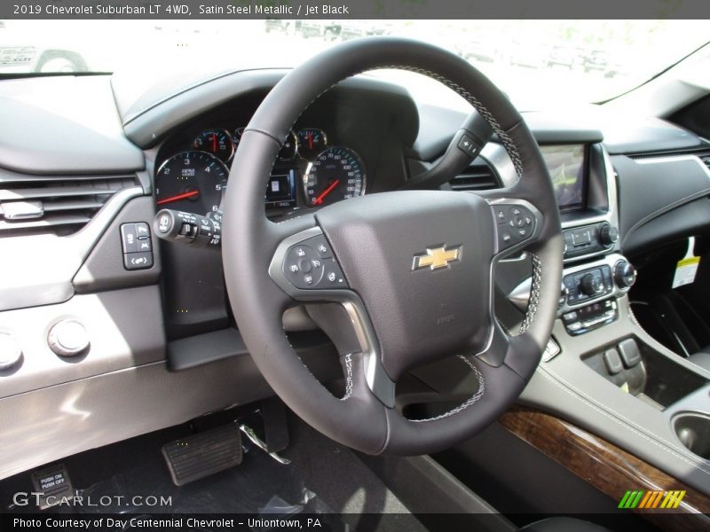 Satin Steel Metallic / Jet Black 2019 Chevrolet Suburban LT 4WD