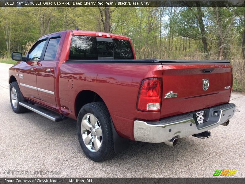 Deep Cherry Red Pearl / Black/Diesel Gray 2013 Ram 1500 SLT Quad Cab 4x4