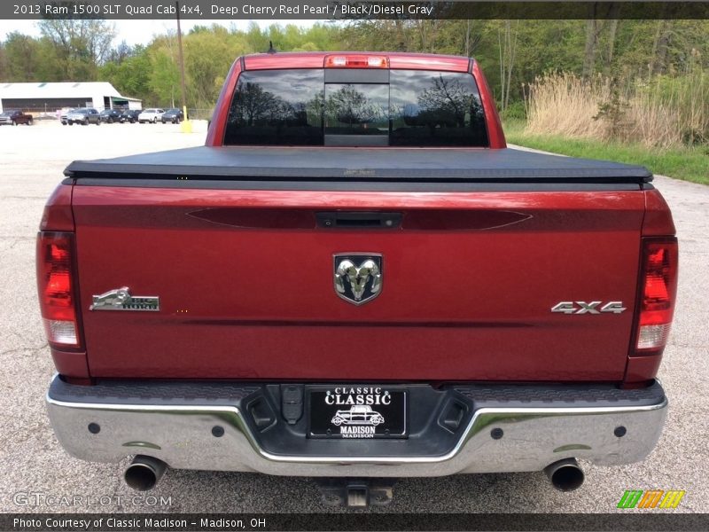 Deep Cherry Red Pearl / Black/Diesel Gray 2013 Ram 1500 SLT Quad Cab 4x4