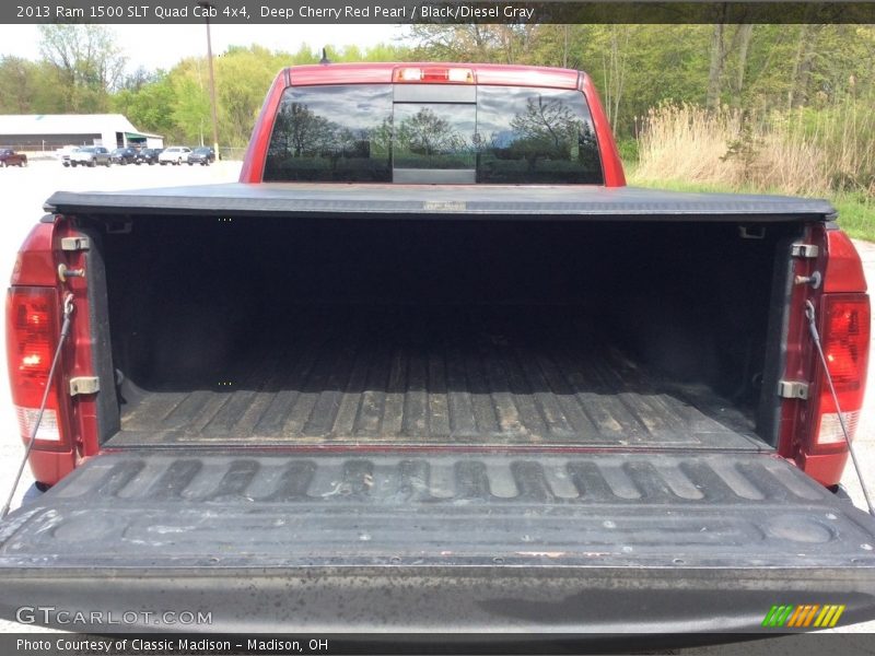 Deep Cherry Red Pearl / Black/Diesel Gray 2013 Ram 1500 SLT Quad Cab 4x4