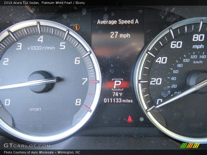 Platinum White Pearl / Ebony 2019 Acura TLX Sedan