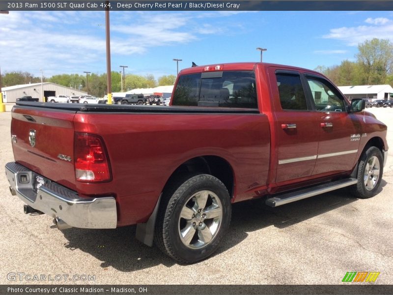 Deep Cherry Red Pearl / Black/Diesel Gray 2013 Ram 1500 SLT Quad Cab 4x4