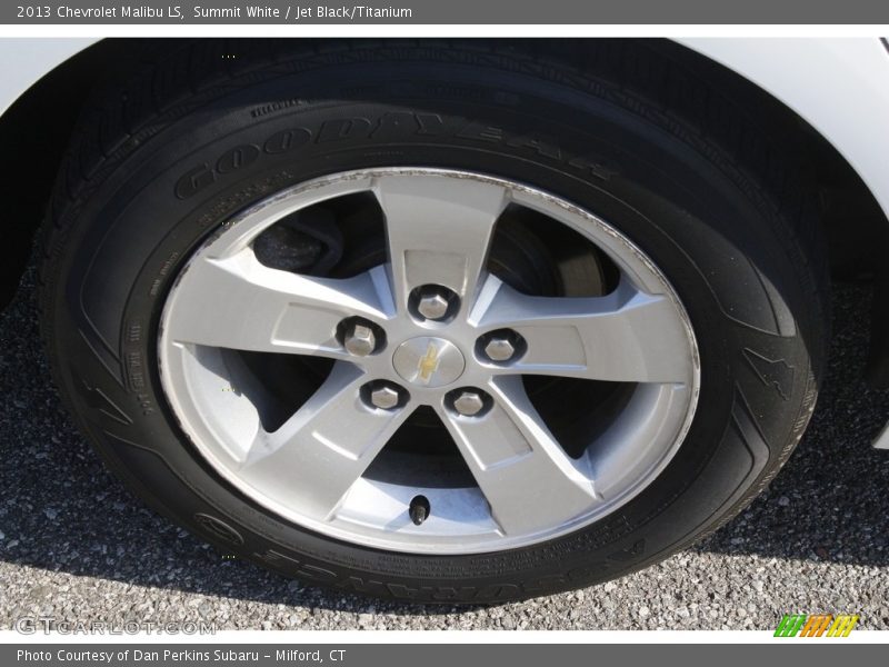 Summit White / Jet Black/Titanium 2013 Chevrolet Malibu LS