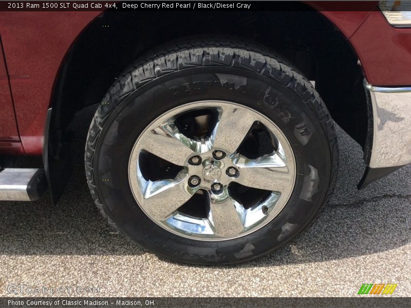 Deep Cherry Red Pearl / Black/Diesel Gray 2013 Ram 1500 SLT Quad Cab 4x4