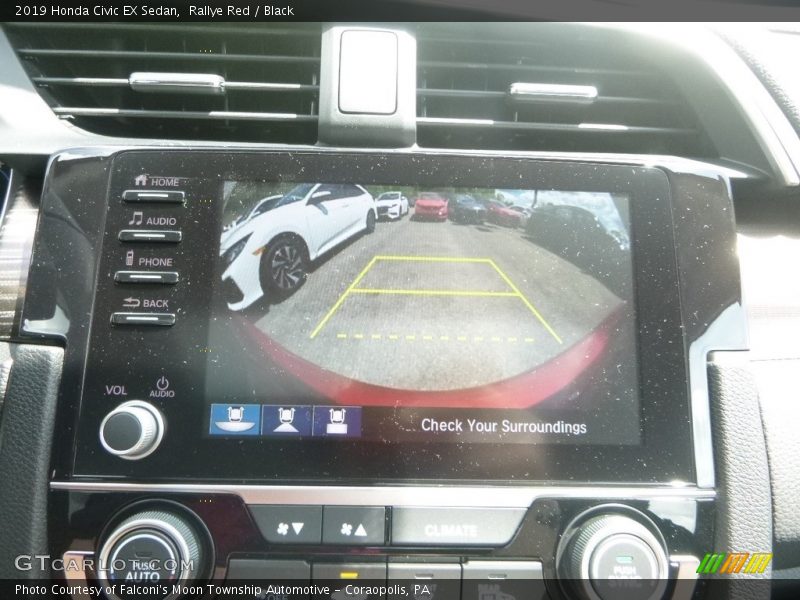 Rallye Red / Black 2019 Honda Civic EX Sedan