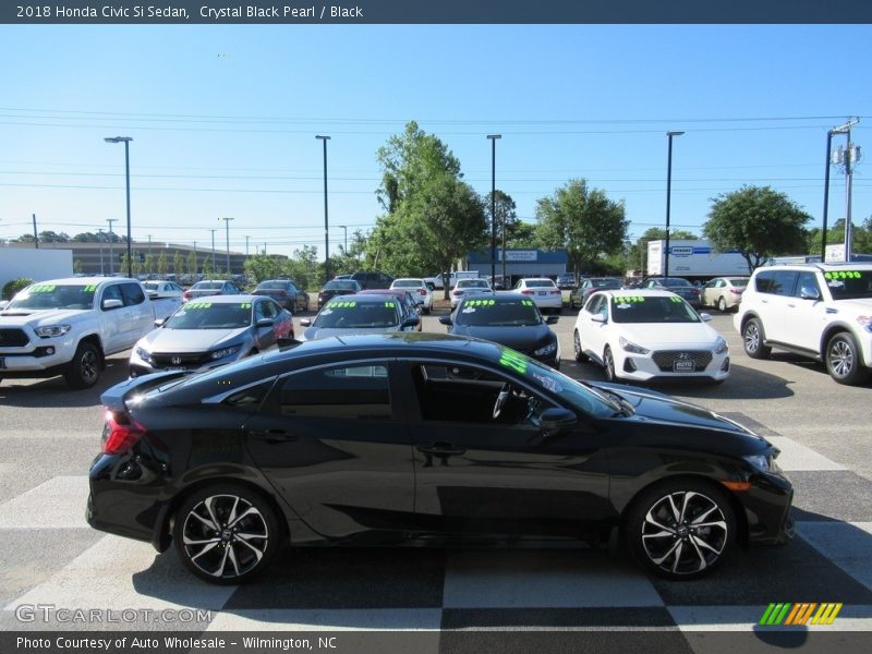 Crystal Black Pearl / Black 2018 Honda Civic Si Sedan