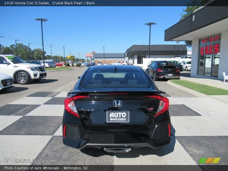 Crystal Black Pearl / Black 2018 Honda Civic Si Sedan