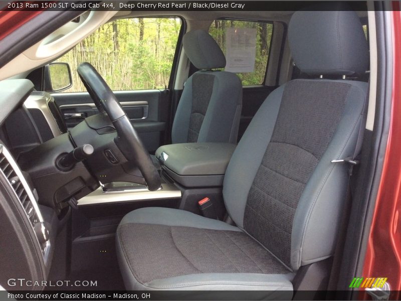 Deep Cherry Red Pearl / Black/Diesel Gray 2013 Ram 1500 SLT Quad Cab 4x4