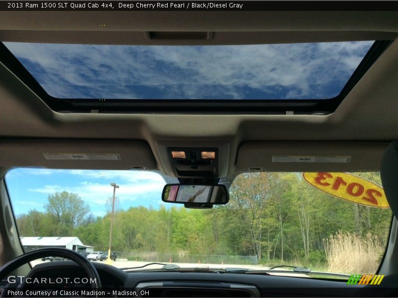 Deep Cherry Red Pearl / Black/Diesel Gray 2013 Ram 1500 SLT Quad Cab 4x4