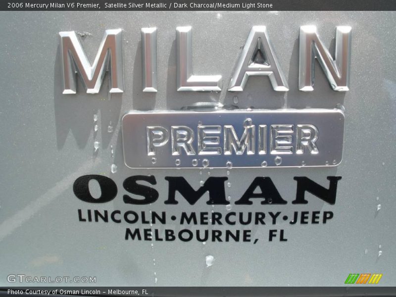 Satellite Silver Metallic / Dark Charcoal/Medium Light Stone 2006 Mercury Milan V6 Premier