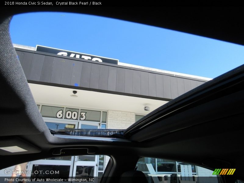 Crystal Black Pearl / Black 2018 Honda Civic Si Sedan