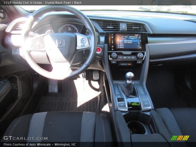 Crystal Black Pearl / Black 2018 Honda Civic Si Sedan