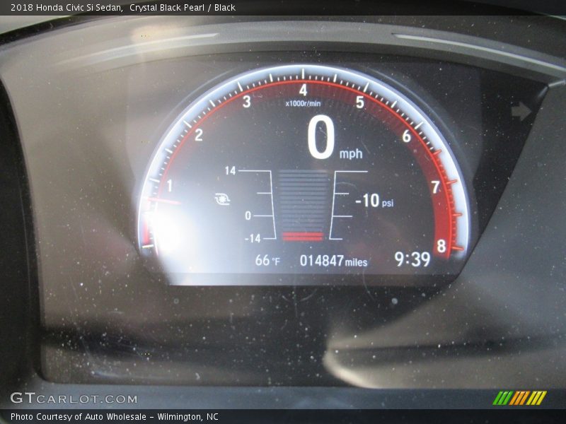 Crystal Black Pearl / Black 2018 Honda Civic Si Sedan