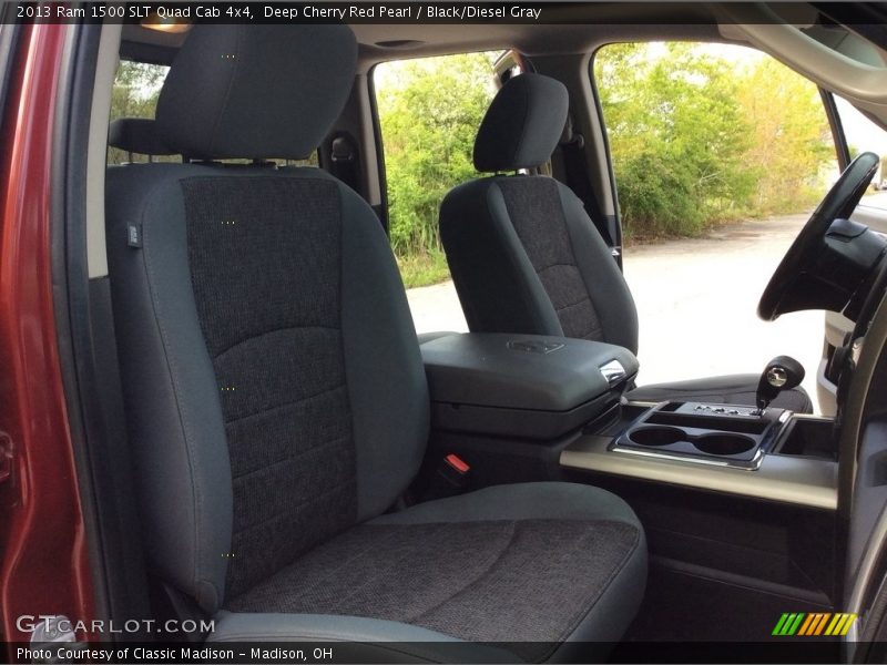 Deep Cherry Red Pearl / Black/Diesel Gray 2013 Ram 1500 SLT Quad Cab 4x4