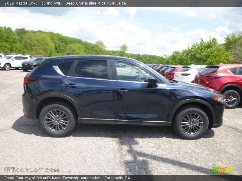 Deep Crystal Blue Mica / Silk Beige 2019 Mazda CX-5 Touring AWD