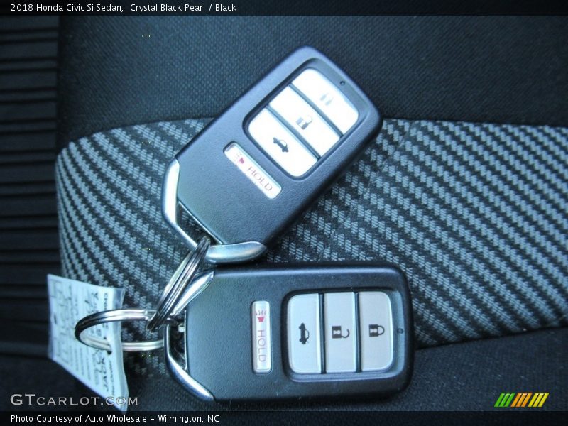 Crystal Black Pearl / Black 2018 Honda Civic Si Sedan