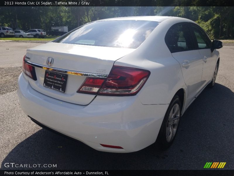 Taffeta White / Gray 2013 Honda Civic LX Sedan