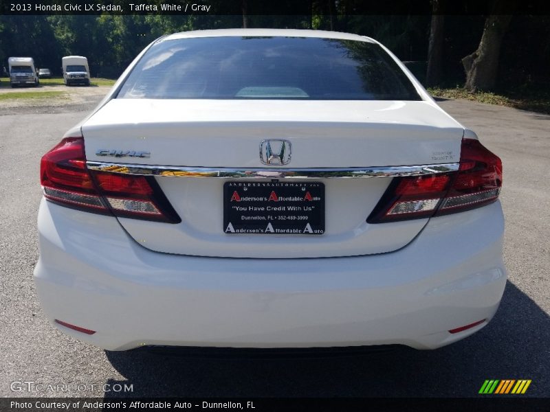Taffeta White / Gray 2013 Honda Civic LX Sedan