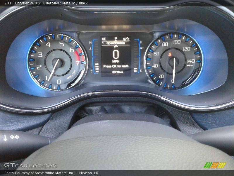 Billet Silver Metallic / Black 2015 Chrysler 200 S