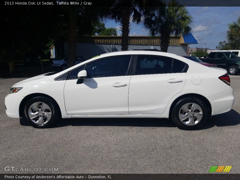 Taffeta White / Gray 2013 Honda Civic LX Sedan