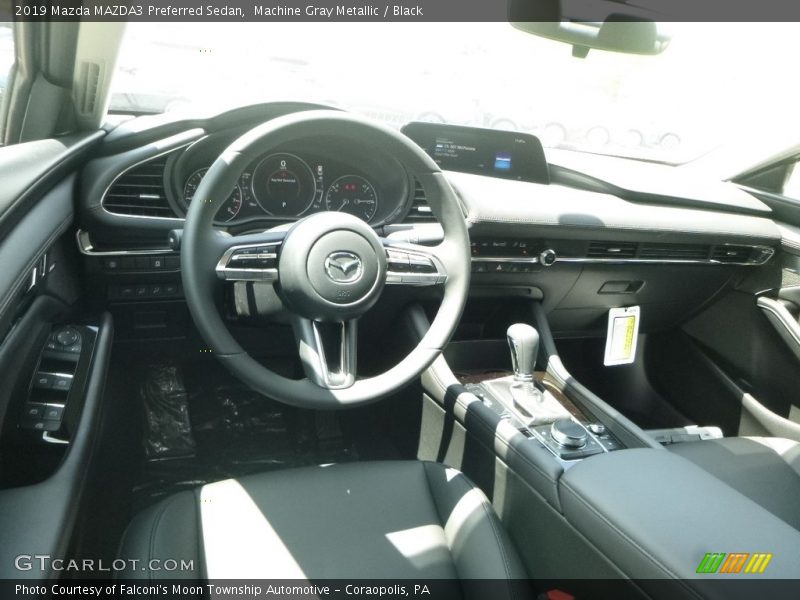 Machine Gray Metallic / Black 2019 Mazda MAZDA3 Preferred Sedan