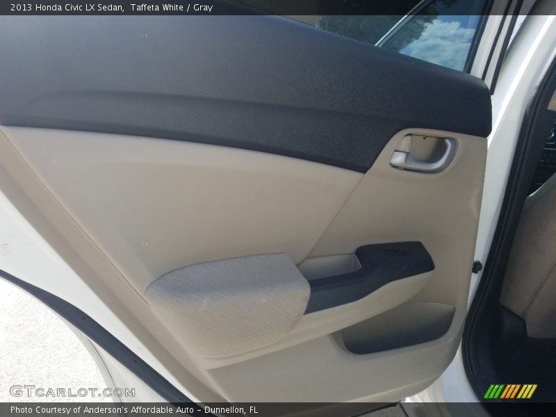 Taffeta White / Gray 2013 Honda Civic LX Sedan