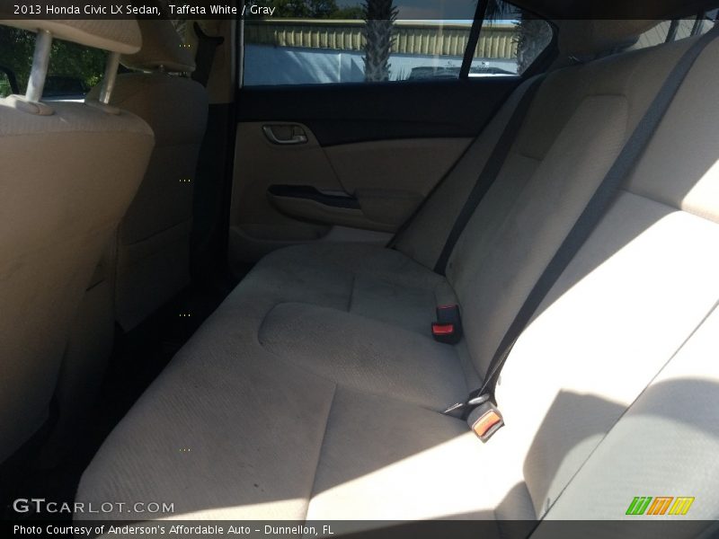 Taffeta White / Gray 2013 Honda Civic LX Sedan